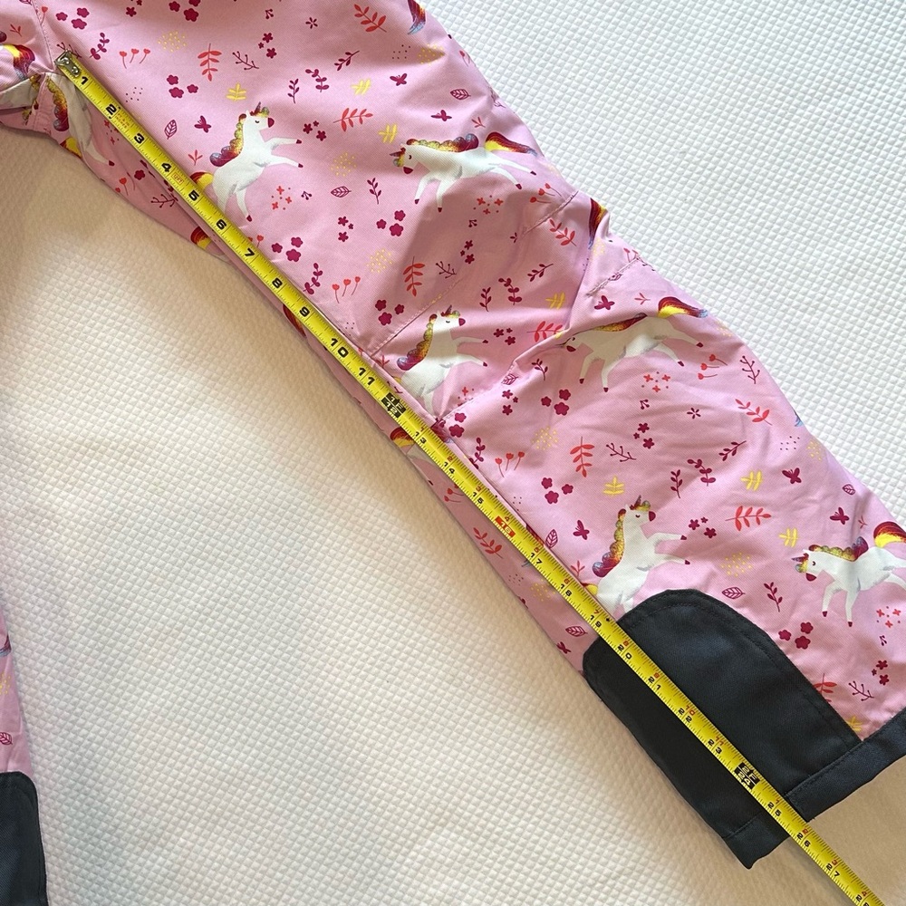 Arctix Kids Snow Bibs ⛄️ Ski ⛷️ Snowboard 🏂 Sledding 🛷 Pink Unicorn Design - Picture 5 of 9